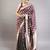 Magenta jacquard woven zari work saree with blouse