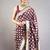 Magenta jacquard woven zari work saree with blouse
