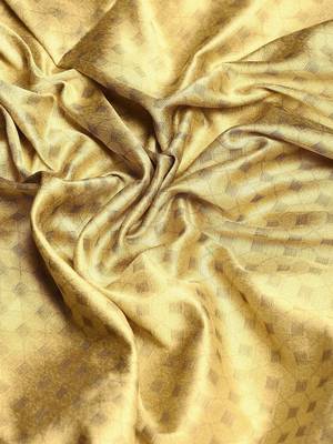 Beige blended cotton woven zari work saree with blouse 5