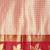 Pink blended cotton woven zari work saree with blouse