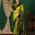 Multicolor blended cotton woven zari work saree with blouse