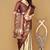 Beige jacquard woven zari work saree with blouse