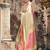 Beige blended cotton woven zari work saree with blouse