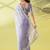 Purple chiffon woven zari work saree with blouse