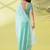 Light blue chiffon woven zari work saree with blouse