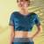 Dark blue organza woven zari work saree with blouse