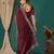 Maroon organza woven zari work saree with blouse