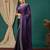 Purple organza woven zari work saree with blouse