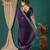 Purple organza woven zari work saree with blouse