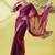 Magenta organza woven zari work saree with blouse