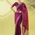 Magenta organza woven zari work saree with blouse