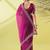 Magenta organza woven zari work saree with blouse
