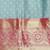 Light blue blended cotton woven zari work saree with blouse