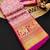 Pink jacquard woven zari work saree with blouse