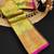 Multicolor jacquard woven zari work saree with blouse