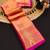 Pink jacquard woven zari work saree with blouse