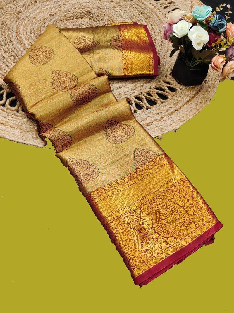 Black pure silk printed zari work saree with blouse