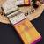 Brown pure silk printed zari work saree with blouse