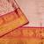 Orange pure silk printed zari work saree with blouse
