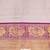 Purple pure silk printed zari work saree with blouse