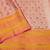 Orange pure silk printed zari work saree with blouse