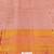 Orange pure silk printed zari work saree with blouse