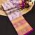 Purple pure silk printed zari work saree with blouse