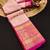 Pink pure silk printed zari work saree with blouse