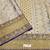 Dark blue pure silk printed zari work saree with blouse