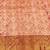 Orange jacquard woven zari work saree with blouse