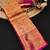 Pink pure silk printed zari work saree with blouse