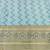 Light blue pure silk printed zari work saree with blouse