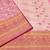 Pink pure silk printed zari work saree with blouse