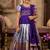 Kids purple simmer silk zari weaving pavadai lehenga choli set