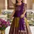 Kids mustard simmer silk zari weaving pavadai lehenga choli set