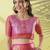 Pink silk blend woven zari work saree with blouse