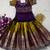 Kids mustard simmer silk zari weaving pavadai lehenga choli set