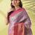 Purple silk blend woven zari work saree with blouse