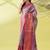 Purple silk blend woven zari work saree with blouse