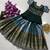 Kids seagreen simmer silk zari weaving pavadai lehenga choli set