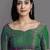 Gold green blended cotton woven zari work saree with blouse