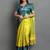 Light green green blended cotton woven zari work saree with blouse