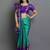 Light blue purple blended cotton woven zari work saree with blouse