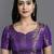 Light blue purple blended cotton woven zari work saree with blouse
