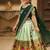 Kids paithani simmer silk zari weaving pavadai lehenga choli set