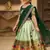 Kids paithani simmer silk zari weaving pavadai lehenga choli set