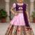 Kids paithani simmer silk zari weaving pavadai lehenga choli set