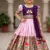 Kids paithani simmer silk zari weaving pavadai lehenga choli set