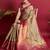 Beige blended cotton woven zari work saree with blouse