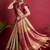Beige blended cotton woven zari work saree with blouse